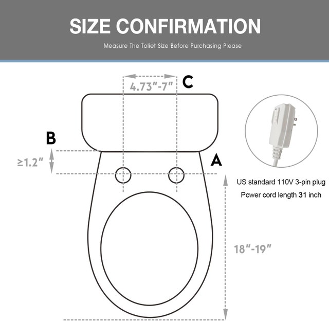 NEW ComfyBidet Heated Bidet Seat Elongated Toilet Wireless Remot - photo 4