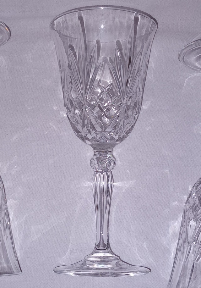 4 Royal Crystal Rock Overture Water Wine Goblets 7 7/8" - photo 2