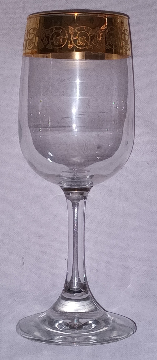 12 x CELLINI Italy Hand Blown Crystal Wine Glasses 24 KT Gold - photo 4