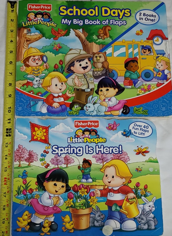 Fisher Price Little People 2in1 School Days & Spring Books