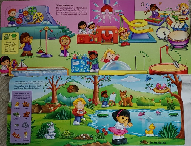 Fisher Price Little People 2in1 School Days & Spring Books - photo 2