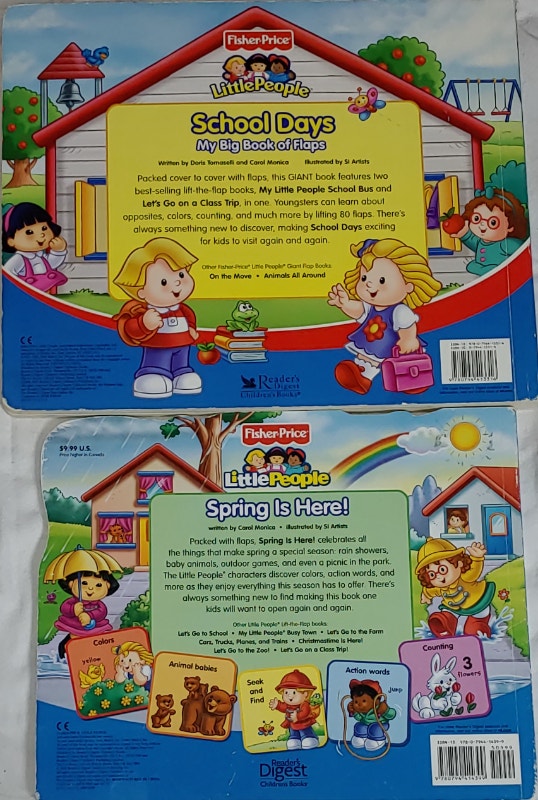Fisher Price Little People 2in1 School Days & Spring Books - photo 3