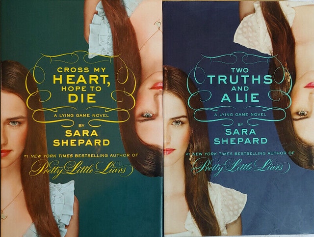 2 Lying Game HARD Cover Books with Slip Covers