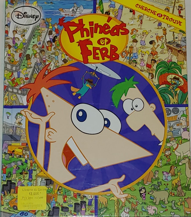 Phineas et Ferb Cherche et Trouve Livre FRENCH Book