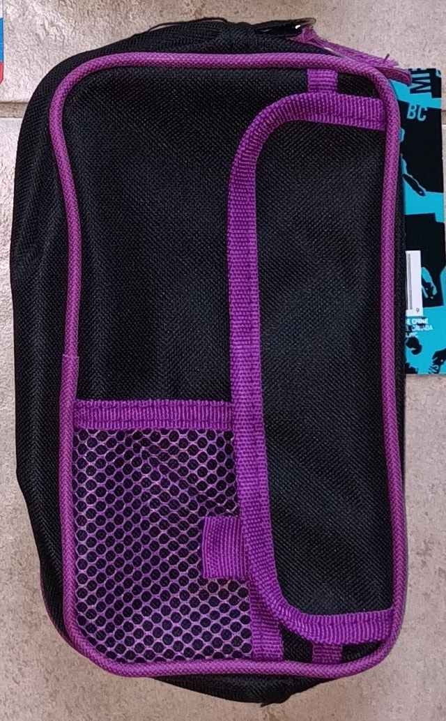 NEW Black & Purple Pencil Case