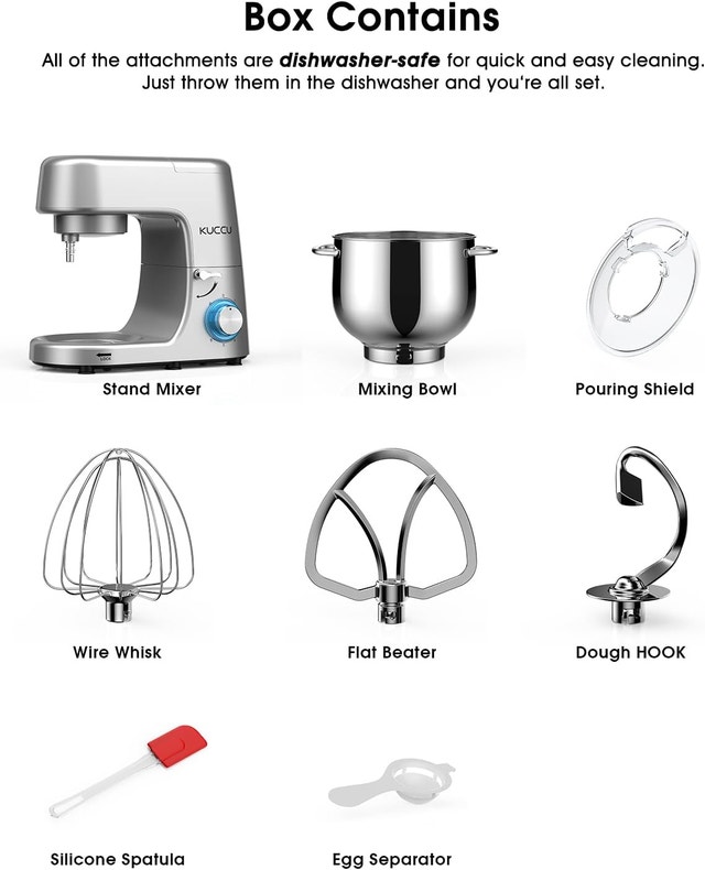 NEW 6 Attachments for KUCCU Kitchen Stand Mixer - photo 2