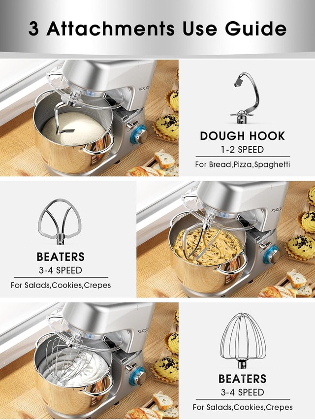 NEW 6 Attachments for KUCCU Kitchen Stand Mixer - photo 3