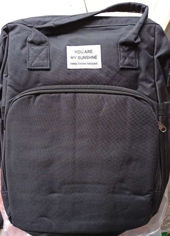NEW 3 in 1 Black Travel Bassinet Foldable Baby Bed Diaper Bag - photo 3