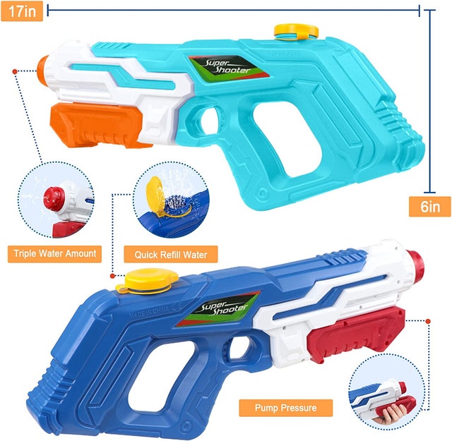 NEW 2 Pack Water Guns for Kids, 970CC Water Blaster - photo 2