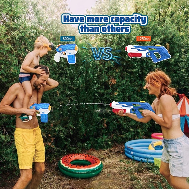 NEW 2 Pack Water Guns for Kids, 970CC Water Blaster - photo 5