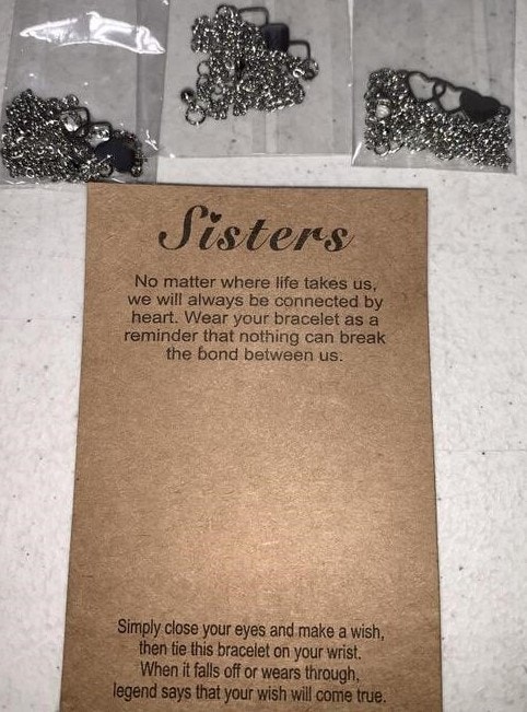 NEW 3 Pcs Heart-shaped Short Necklaces Best Friend Sisters - photo 3