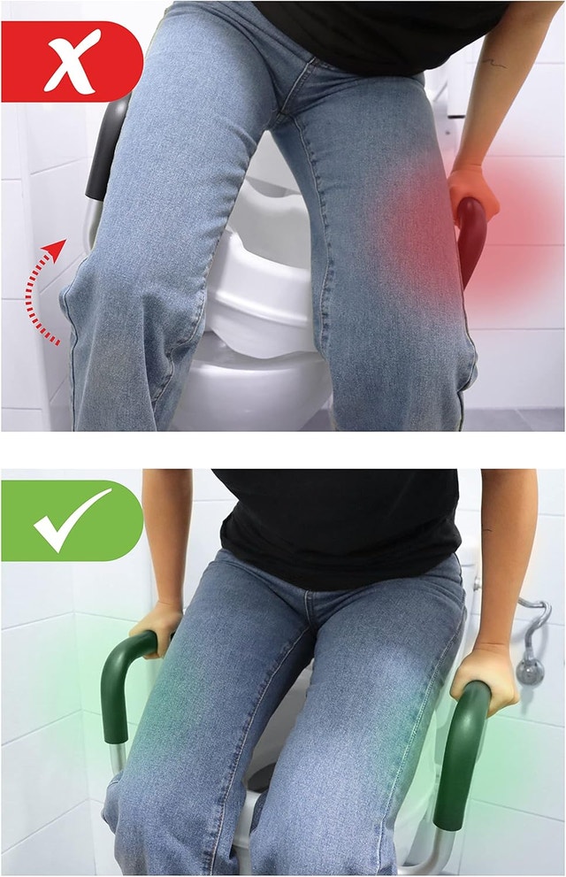 NEW PEPE - Raised Toilet Seat with Handles 4 inch - photo 4