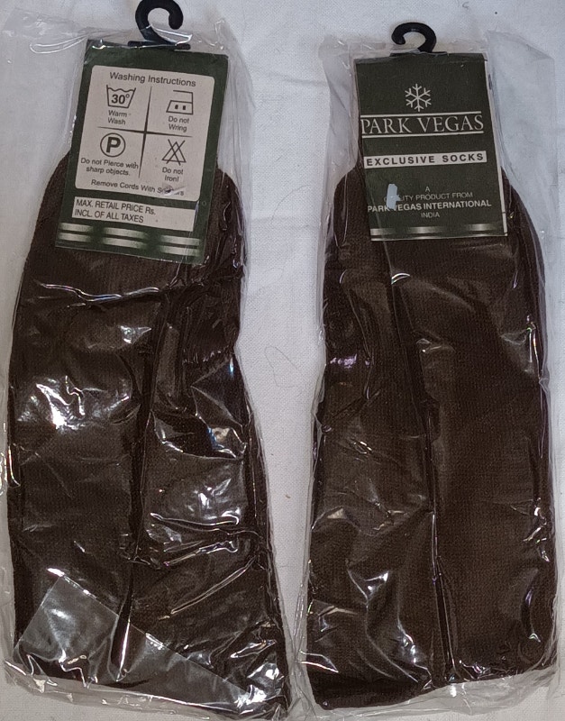 NEW Park Vegas Exclusive Men's Brown Dress Socks