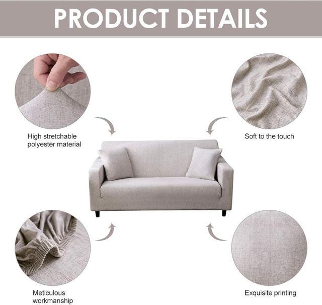 NEW JOYDREAM 1 Piece Sofa Covers for 3 Cushion Couch Stretch - photo 2