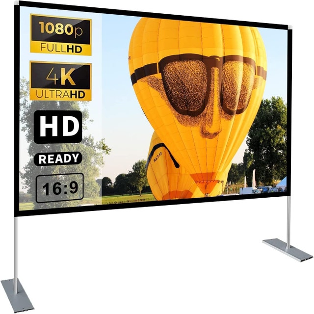 NEW Projector Screen 16:9 HD 4K Outdoor Indoor for Home Theater