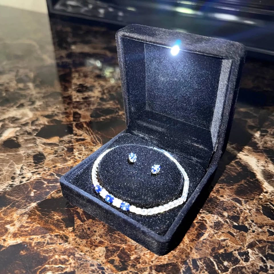 925 Sterling Silver Moissanite Tennis Bracelet Set