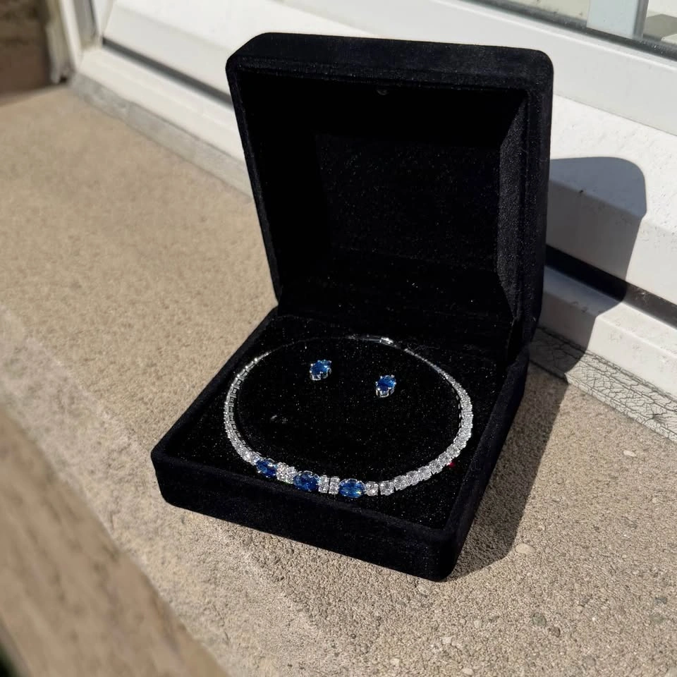 925 Sterling Silver Moissanite Tennis Bracelet Set - photo 2