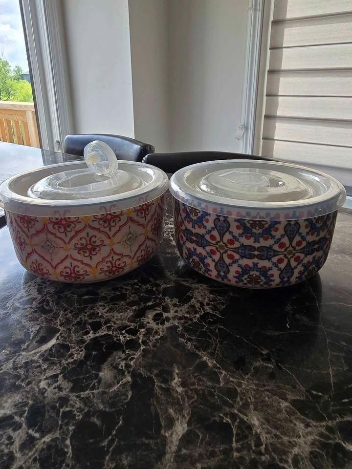 Signature Housewares 6-Piece Microwavable Bowl Set with Lids - photo 2