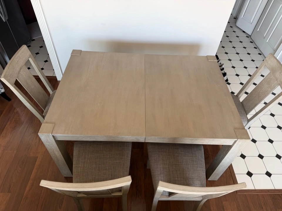 Light Wood Dining Set – Table + 4 Chairs + Bench - photo 2