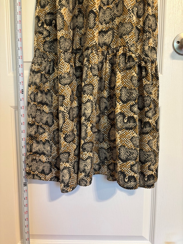 Zara Maxi Dress Size XS Leopard Print Drop Waist Animal Satin - photo 3