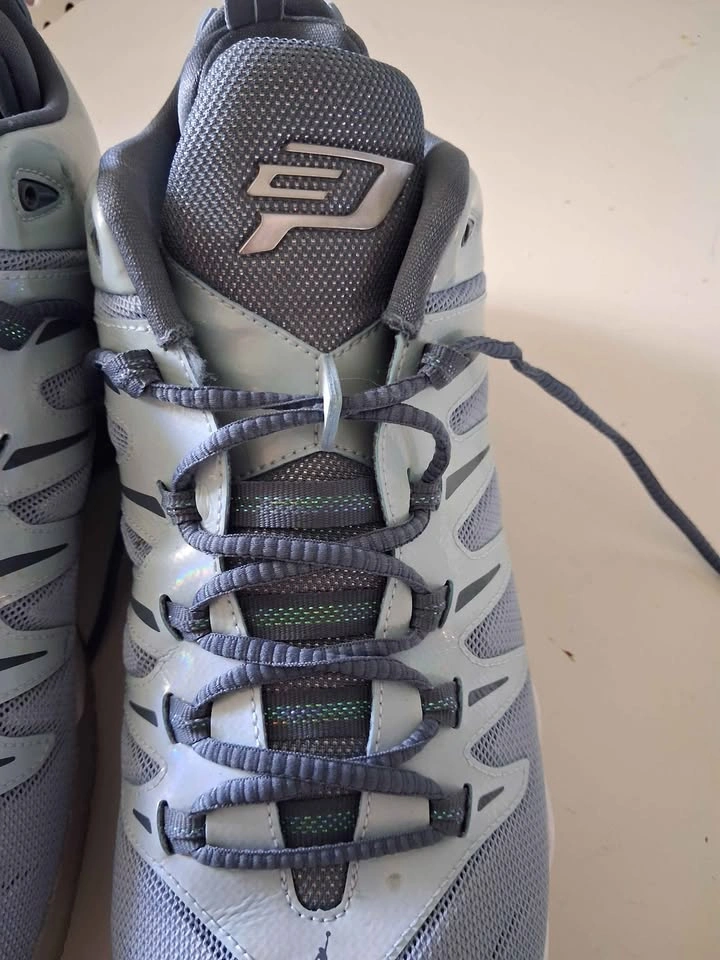Jordan CP3 Christmas Edition Light Blue/Grey Basketball Shoes - photo 4