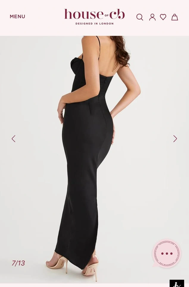 XS House of CB Black Corset Maxi Dress - photo 2