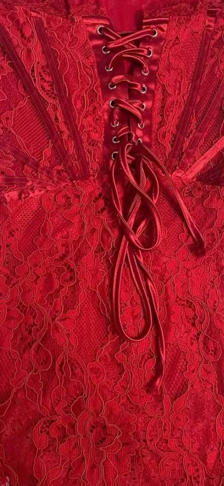 Size Small, Bella Barnett red lace corset dress - photo 4