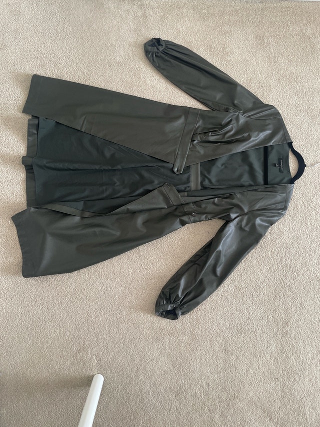 Banana Republic: Sculpted Vegan Leather Wrap Dress – Midnight On - photo 3