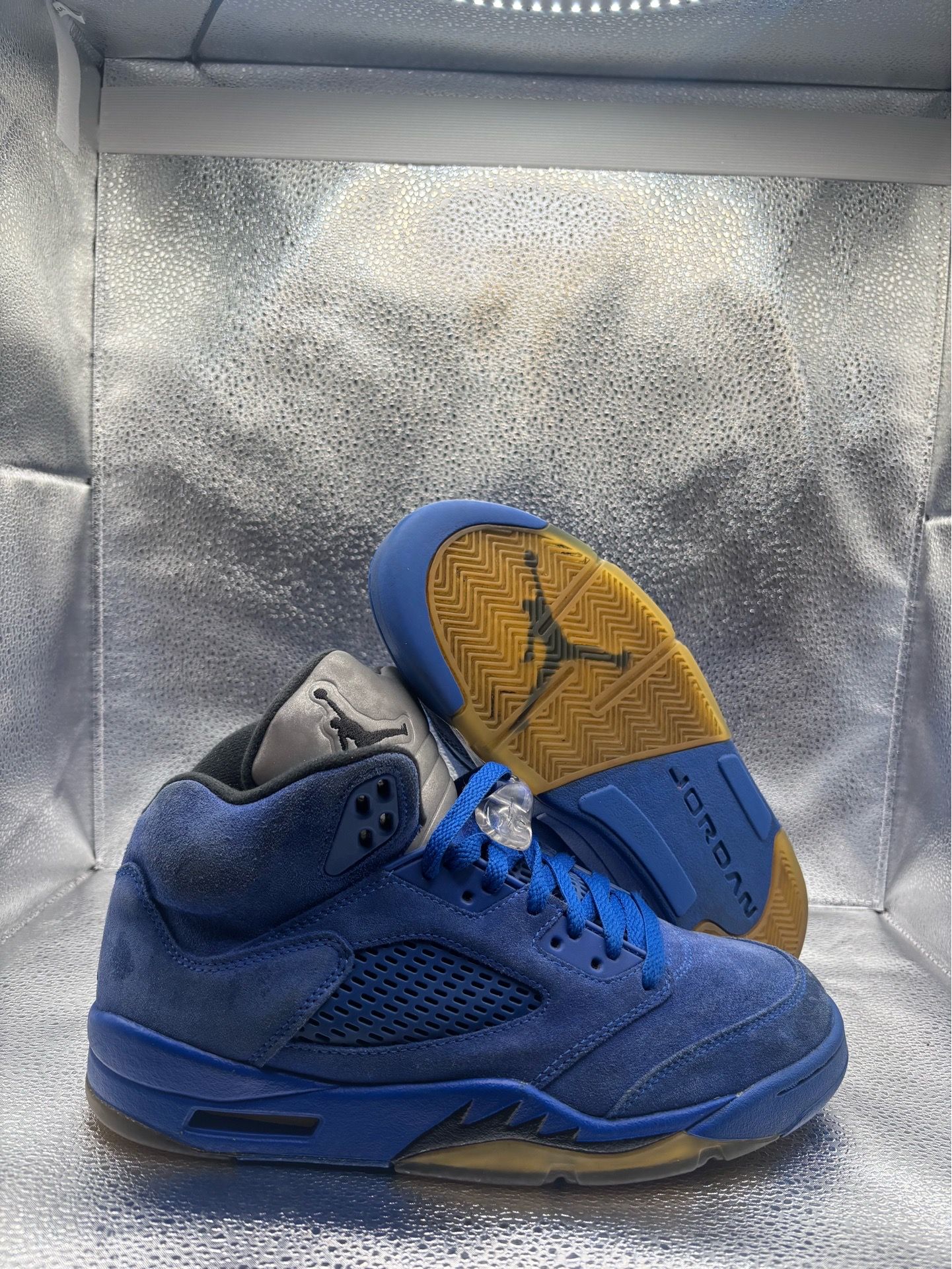 Air Jordan 5 blue suede