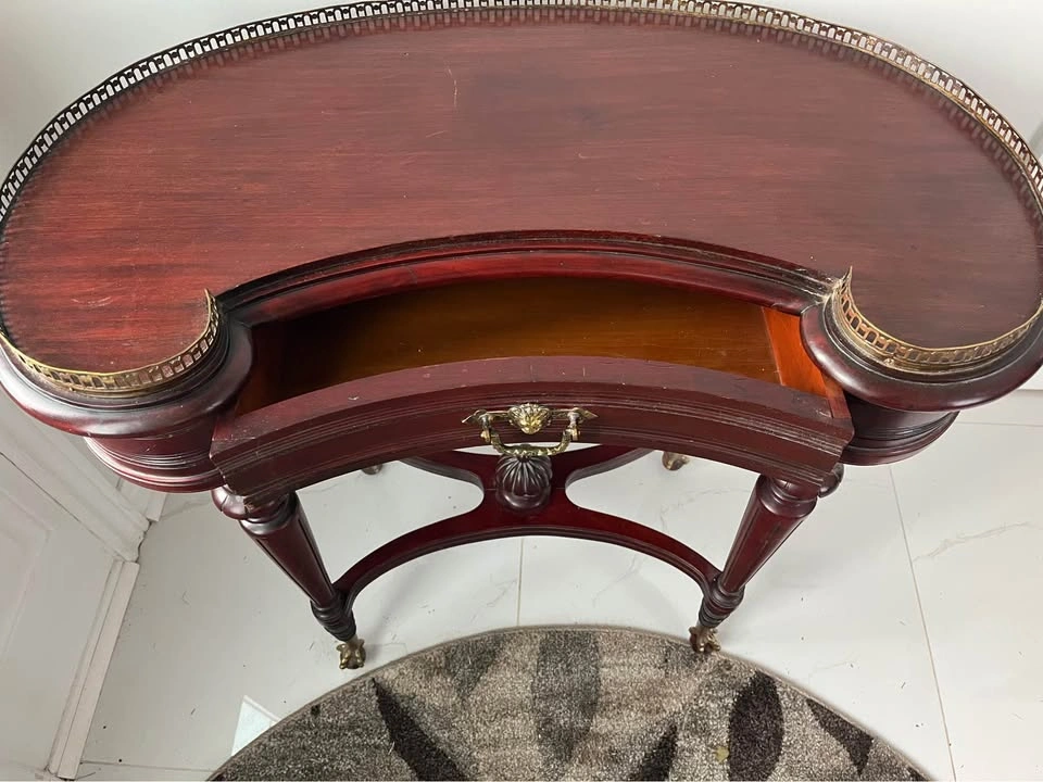 Vintage mahogany kidney table - photo 2