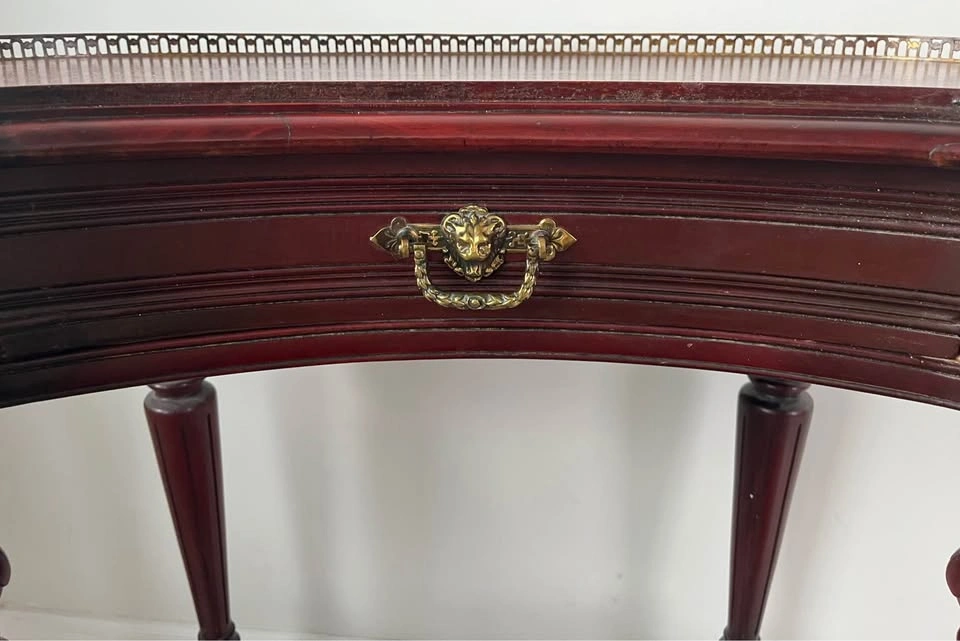 Vintage mahogany kidney table - photo 3