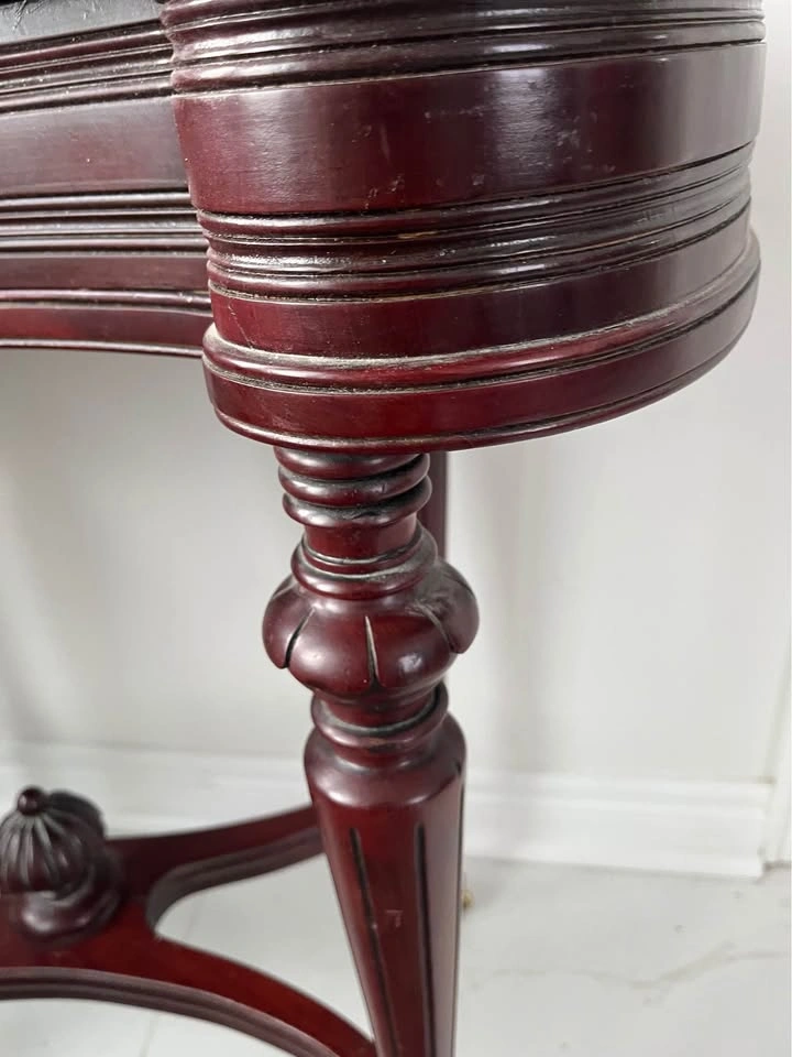 Vintage mahogany kidney table - photo 5