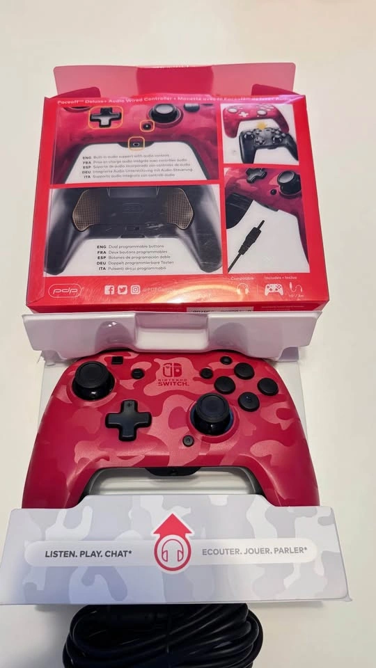 New - PDP Faceoff Deluxe+ Audio Wired Controller for Nintendo Sw - photo 2
