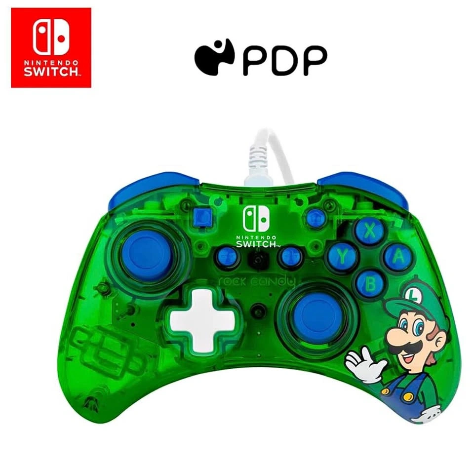 New - PDP Rock Candy Wired Controller for Nintendo Switch - Luig