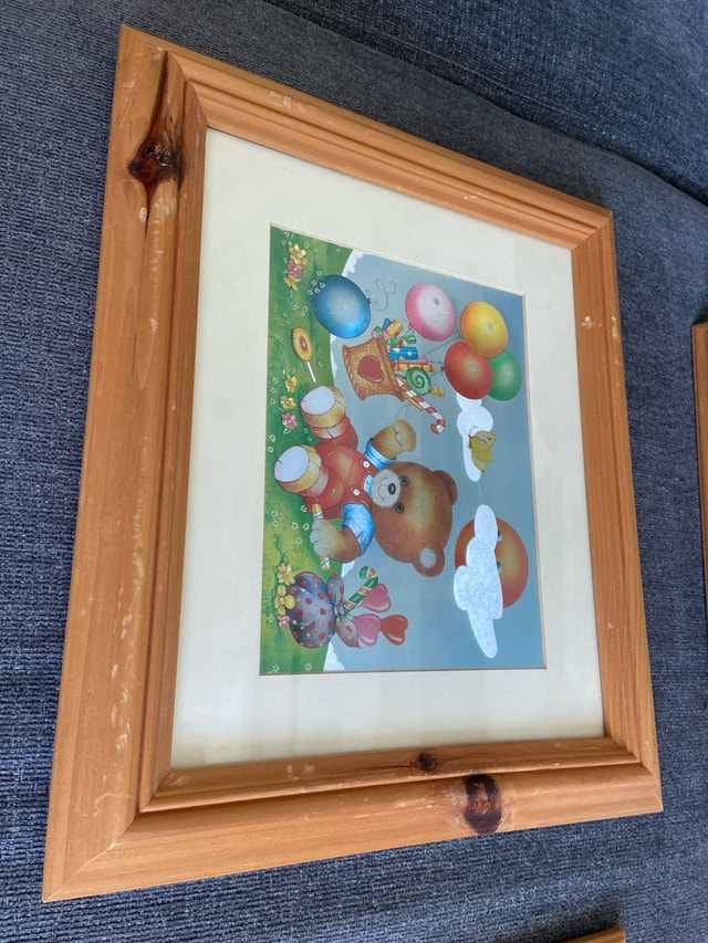 Vintage Dufex Foil Art Teddy Bear Framed Prints - Set Of 4 - photo 4