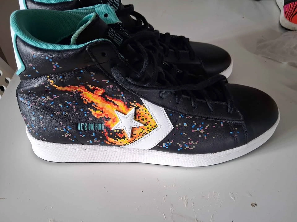 Converse All Star Pixelated Flame He's on Fire High-Top Sneakers - photo 3