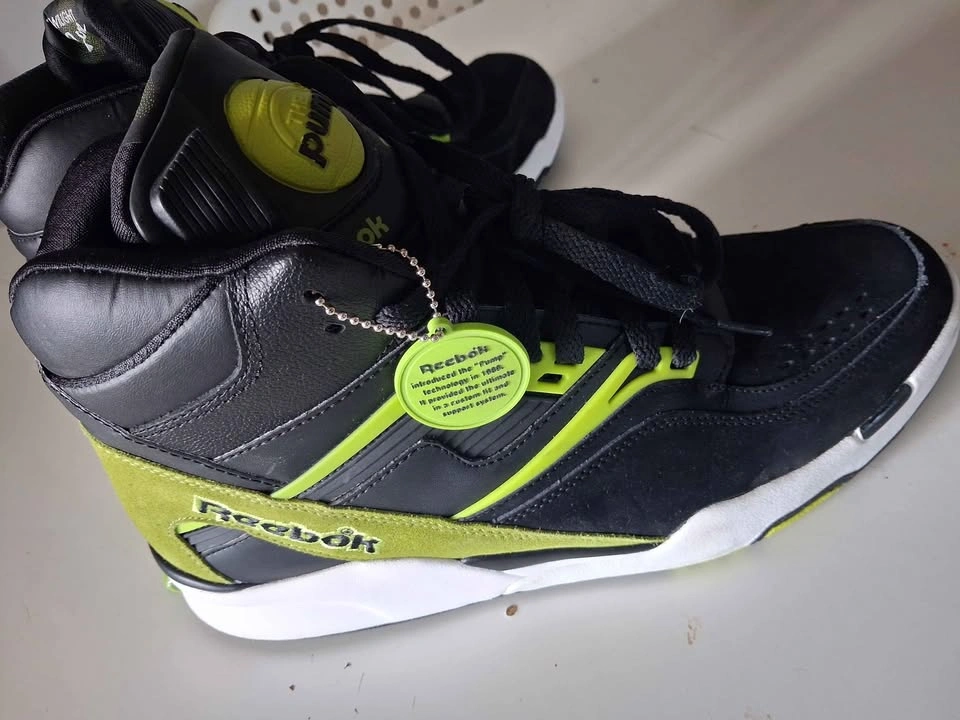 Reebok The Pump Twilight Zone Black Neon Green Sneakers - photo 2