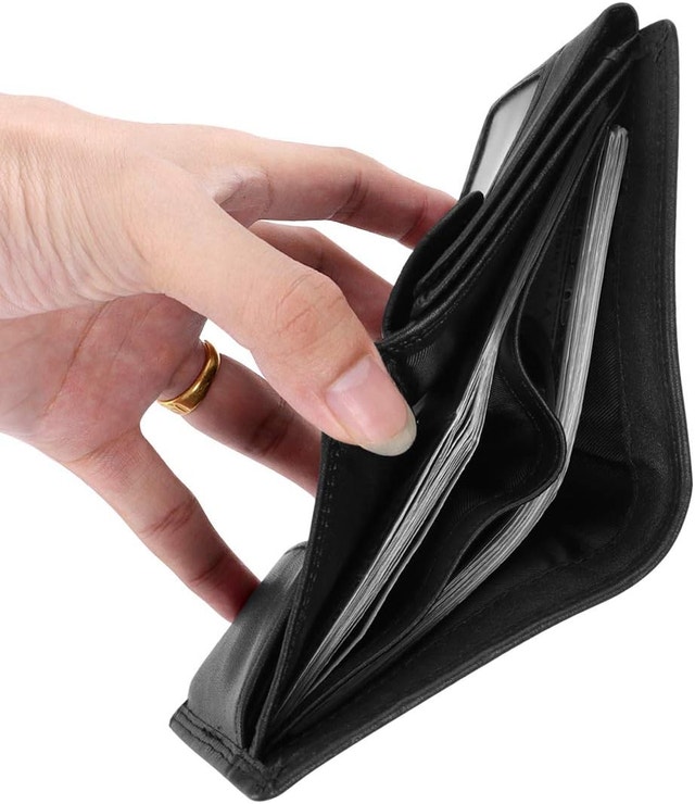 Trifold Billfold RFID Blocking Cowhide Leather Wallet Men 10 Car - photo 3