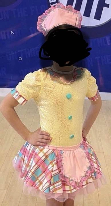 Revolution Dancewear RC20923 Yellow Pink Plaid Sequin Dance Cost - photo 2