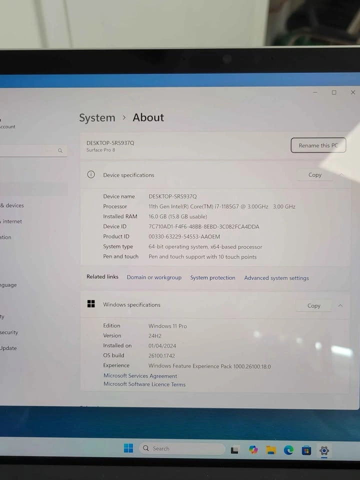 Microsoft Surface Pro 8 Touchscreen i7 11th Gen - 16GB RAM - 256 - photo 5
