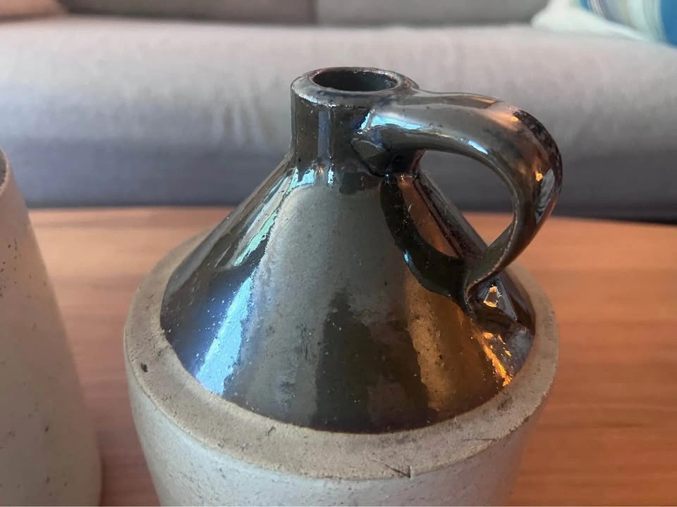 Antique American Stoneware Whiskey Jugs - Pair - photo 4