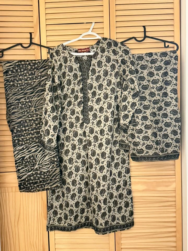 Pakistani 3-Piece Lawn Suits / Brand New Bin Saeed Salwar Kameez - photo 2