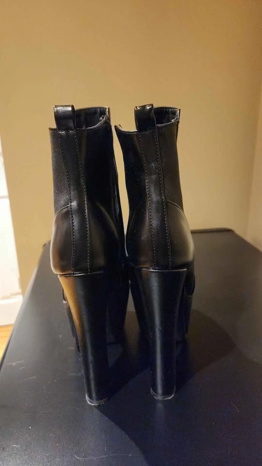 Womens - Wedges black boots - photo 3