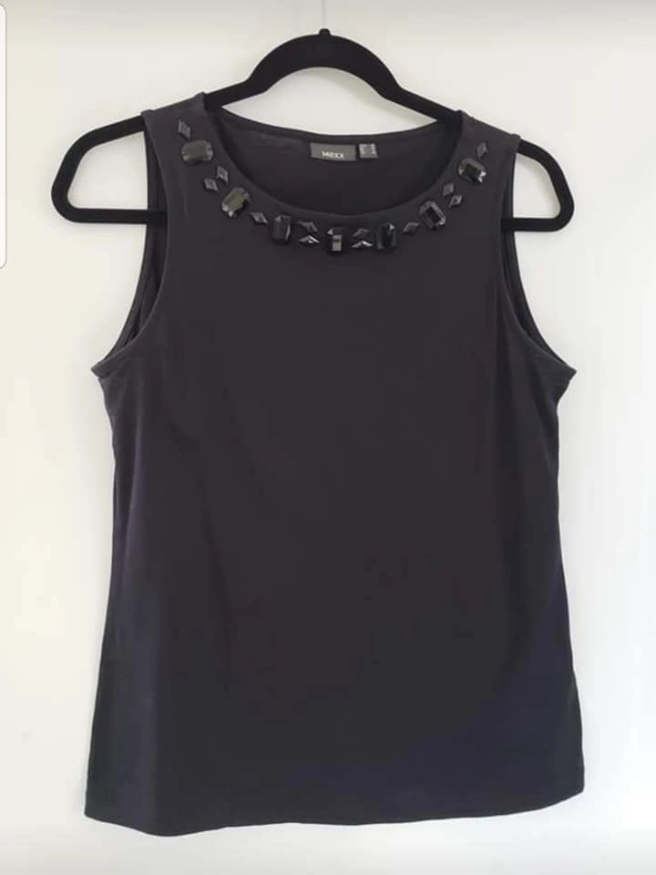 Mexx Black Jeweled Stretchy Tank Top - photo 2