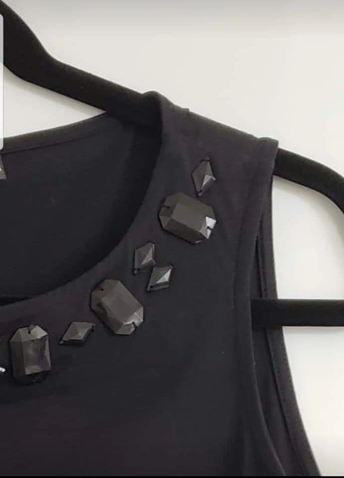 Mexx Black Jeweled Stretchy Tank Top - photo 5