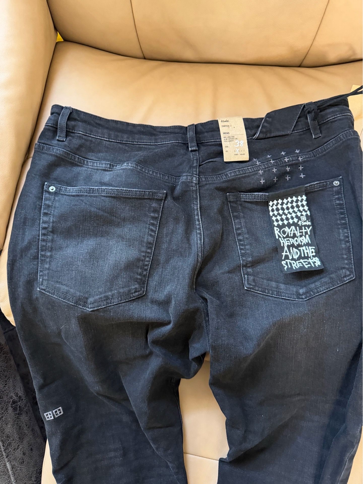 Ksubi Men’s Black Skinny Denim Jeans Dark Wash Size 38 - photo 2