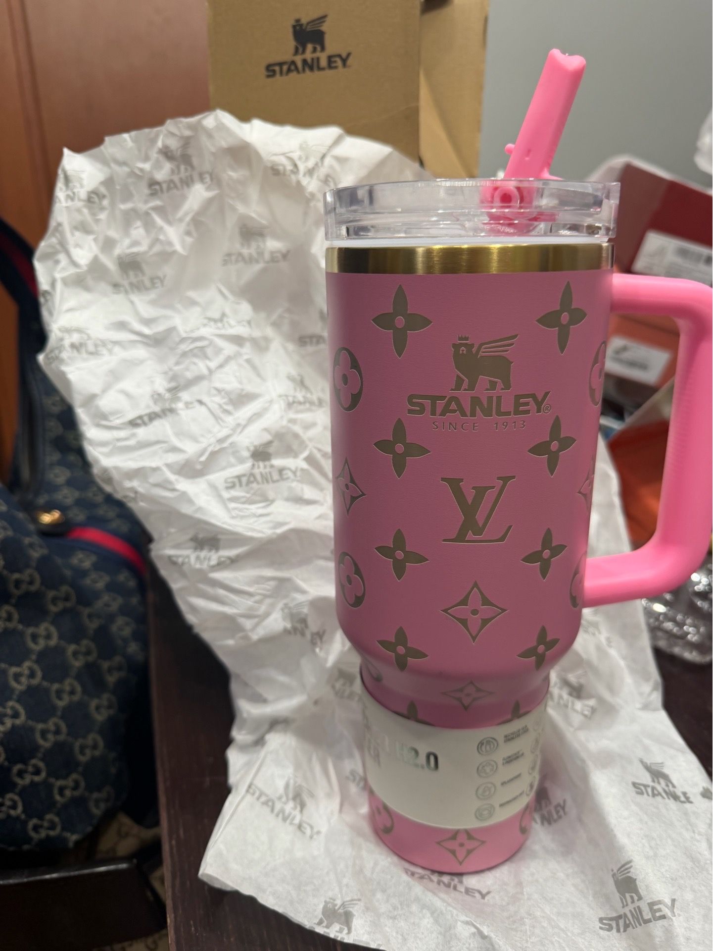 Stanley custom made 40 oz with flip top brand new