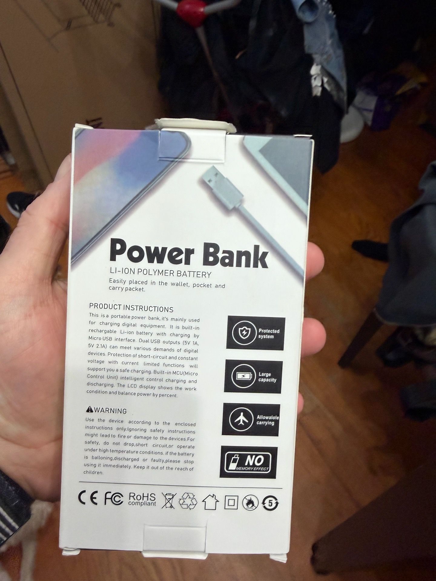 POWERII USB Power Bank Li-Ion Polymer Battery Solar Charger 5V - photo 2