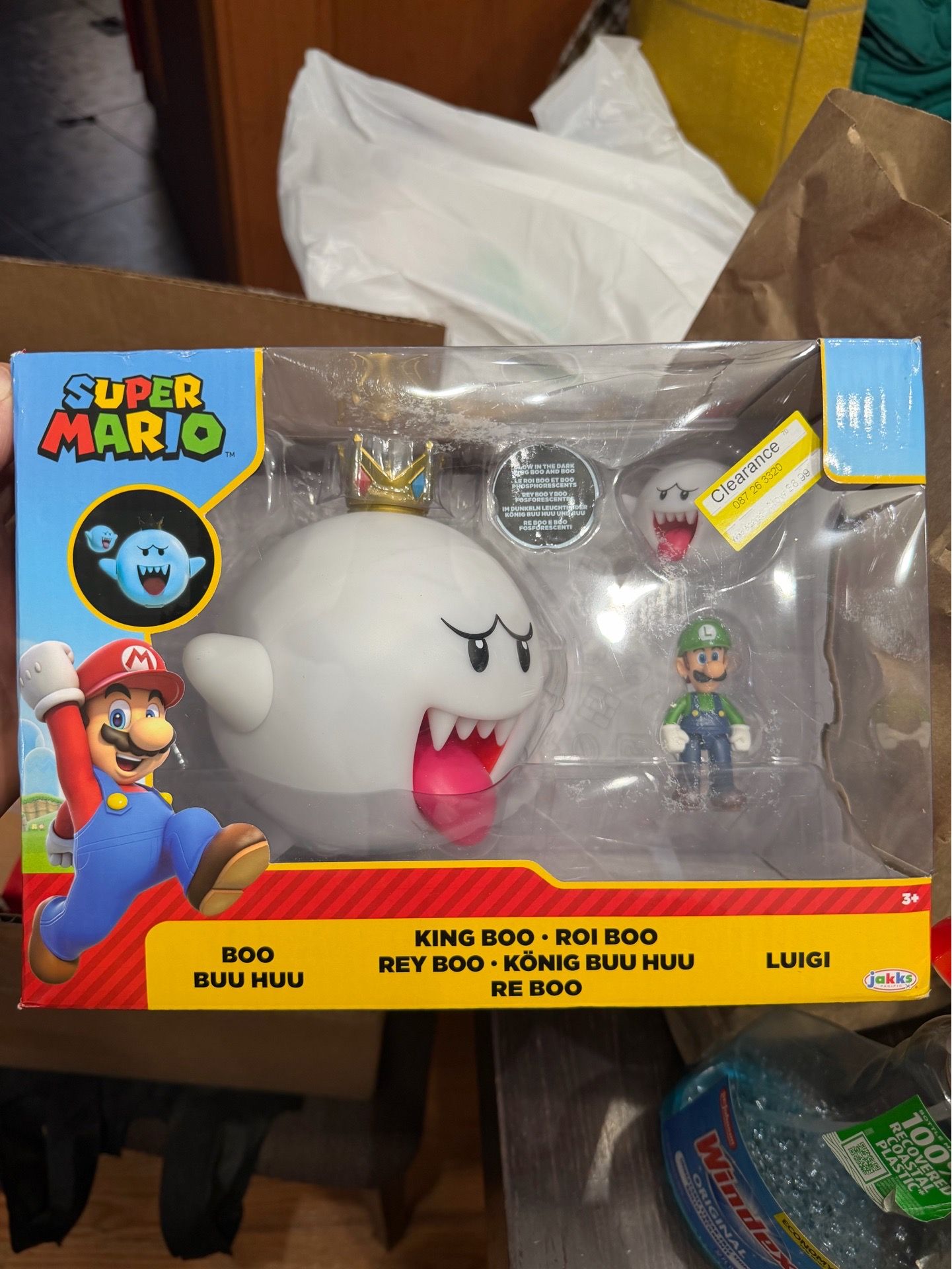 JAKKS Pacific Super Mario King Boo, Boo & Luigi Figure Set