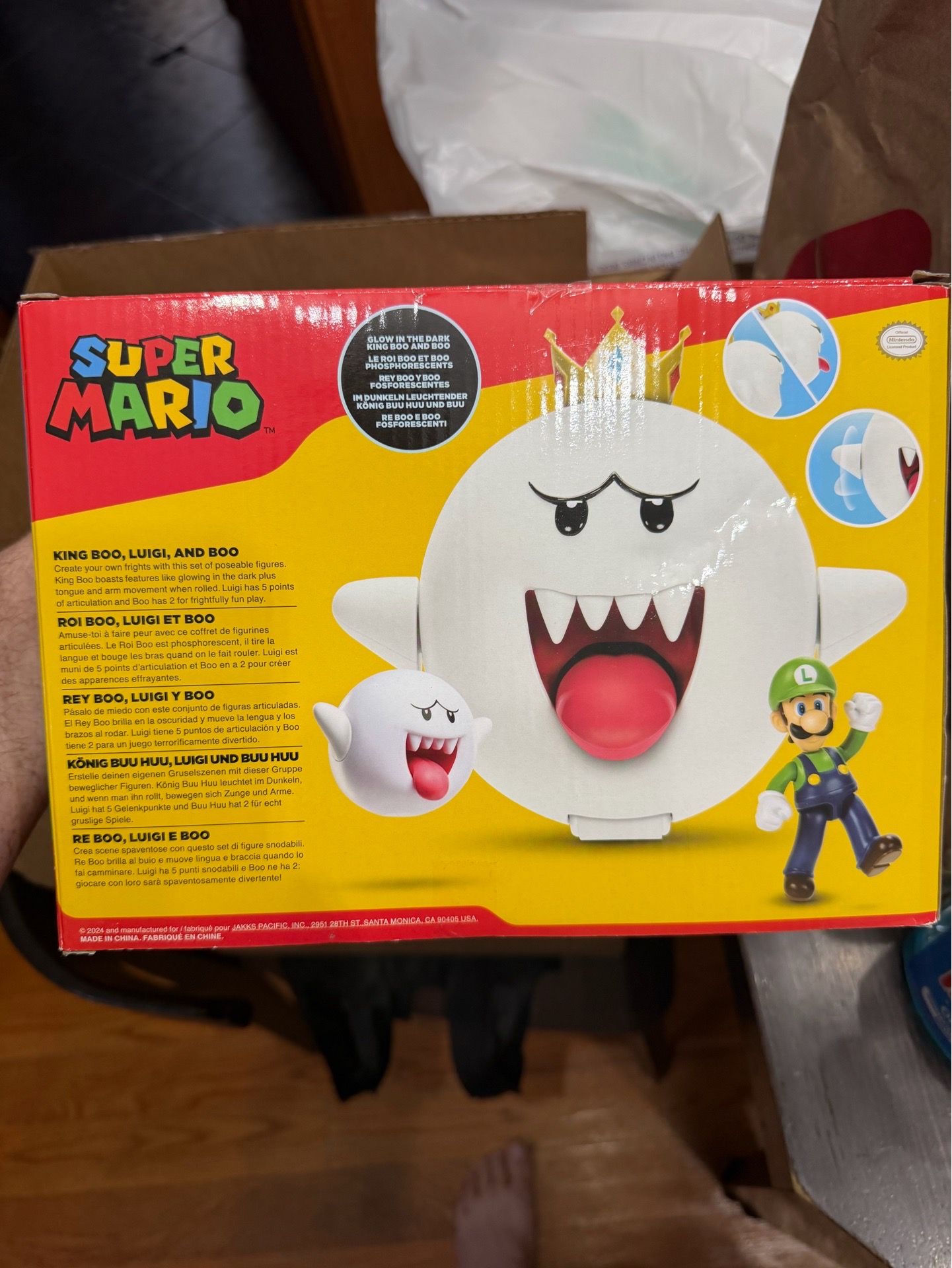 JAKKS Pacific Super Mario King Boo, Boo & Luigi Figure Set - photo 3